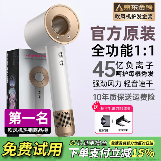 Ross Dyson high-speed hair dryer for home use for hair drying, negative ion hairdryer for hotels, high-power silent, non-harming hair gift, platinum color | 100 million-level negative ions | 3C certification | 2025 new style | constant temperature hair care | 10 seconds quick drying