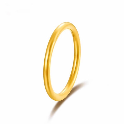 Plain gold ring Sansheng Sanshi golden ring ring for men and women, couple rings, gold-covered silver, shiny plain ring, gold weight 0.32 grams + lifetime quality, No. 13