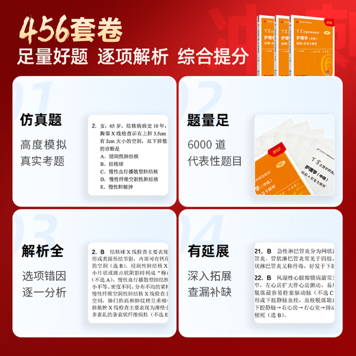 【预售】2026年新版丁震368主管护师中级456套卷丁震主管护师中级 护理学中级原军医版单科1234 人卫版 历年真题 368护理学中级654套卷