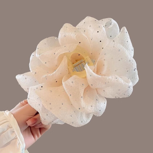 High-end grabber clip, high-looking and light luxury hair clip, 2025 new Internet celebrity temperament, shark clip for hair on the back of the head, 13 cm diamond bubble, black 1 pc