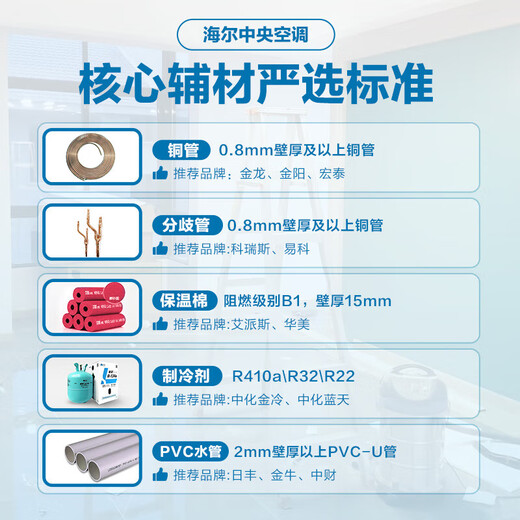 Haier air duct machine, one-to-one central air conditioner, all-inclusive at one price, Little Red Flower Blooming Edition, Bedroom Yunshu Smart Edition, Formaldehyde Removal 1.5 HP/Large 3 HP, Haier Home Central Air Conditioner, Yunshu Large 3 HP, Pilot Edition 30-40, Haier Yunshu Series