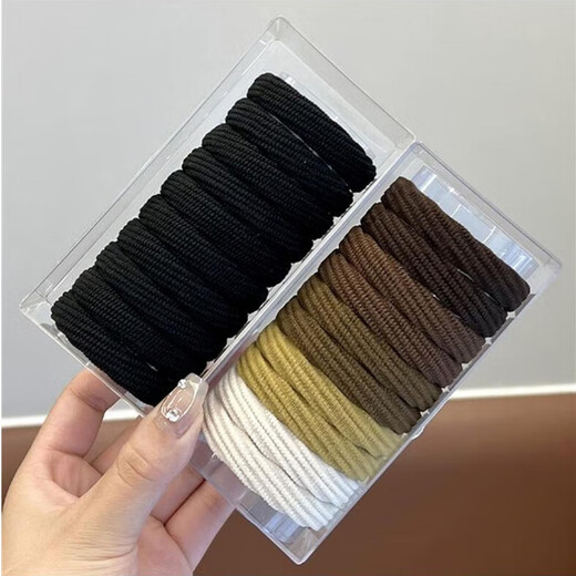 Ye Feili 10 high ponytail hair ropes are durable and do not hurt the hair. Threaded rubber band sewing hair ropes for women to tie their hair. High elastic hair ties.
