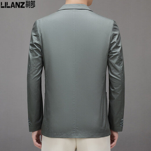 Lilang Casual Suit Men's Jacket 2025 Spring New Fashion Single Suit Top Business Suit Men Gray Green Gray Green 75 1/L