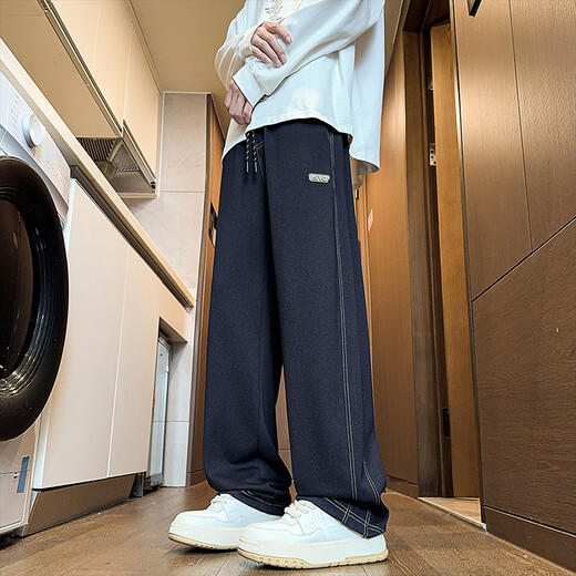 Fat men's fat men's extra large size casual pants men's plus size plus size fat sports velvet pants men's 300Jin Jin equals 0.5kg overalls black leggings plus velvet 6XL recommended 220-240Jin Jin equals 0.5kg