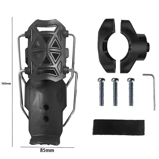 Congxiang motorcycle water cup holder bumper kettle cup holder electric vehicle bicycle water cup holder scooter water bottle beverage holder bumper modification accessories equipment thermal cup holder automatic adjustment water cup holder free tool - Dark Night Black