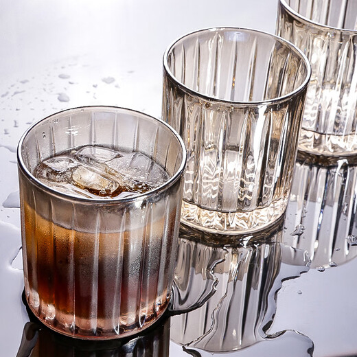 Sailoto high-value crystal glass wine glass for home whiskey light luxury beer glass simple hot water resistance cup coffee color 285ml | 6 pieces + rotating cup holder to buy