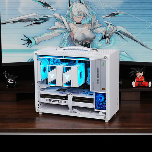 ASUS AMD Ryzen R5 9600X/RTX5070/RTX5060TI pure white high-end mini desktop assembly computer host e-sports live game rendering design DIY complete machine Configuration 2丨9600X丨16G+1TB丨Ultimate Edition