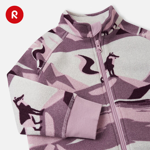 Reima Finland reima2025 new autumn and winter new products for boys and girls printed fleece warm and comfortable cardigan sweatshirt navy blue-6981 104 cm