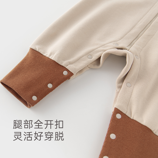 Guiqi Xiong autumn and winter baby children's outer wear fleece warm overalls for men and women baby pure cotton zipper jumpsuit