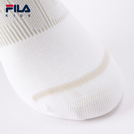 FILA antibacterial function children's socks 2025 winter new unisex children's low-waist 2-pack standard white-99 3-5 years old L