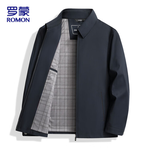 ROMON executive jacket men's autumn and winter business casual lapel jacket trendy tops men's khaki XL
