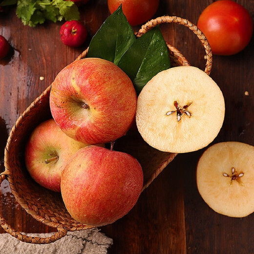 Jingxiansheng Xinjiang Aksu apple, net weight 9Jin Jin equals 0.5kg, fruit diameter 80-85mm, fresh fruit