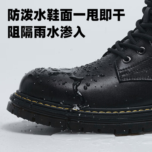 Mark Wafi Martin Boots Men's Men's Automne et Winter Cotton Chaussures PLUS FOUCE BOOTS SNOGE HIGH TOP CHAISSOIRES MENS MEN VAISONS BOOTS BOOTS DE CUIR BOOTS PURE NOIR 44