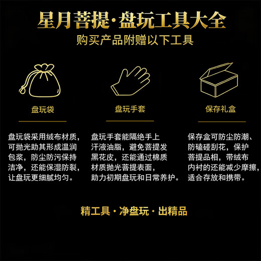 妍韵珠宝12-13mm海南星月菩提子手串文玩木把件佛念高抛圆珠男女士款手链