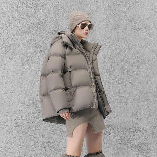 Govan Black Gold Goose Down Jacket Hug 5.0 Four Grid Short 2025 New Women's Casual Down Jacket Gilt No. 10 S