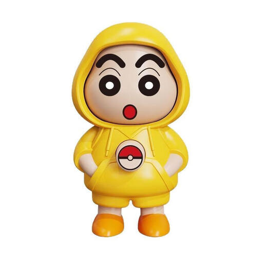 New Crayon Shin-chan stand-alone face-changing Pikachu transformation toy trendy cartoon doll gift keychain ornament Crayon Shin-chan face-changing one pack