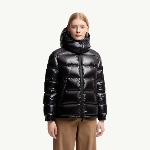 Moncler Maire Women's Hooded Short Down Jacket - Black S (1)