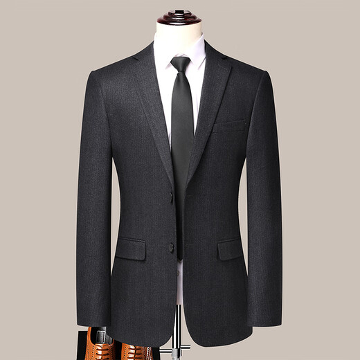 BOSS business casual wool suit jacket men's spring and autumn high-end wedding banquet middle-aged men's suit suit two-piece set 2XL 185 suitable for 155-170Jin Jin equals 0.5 kg