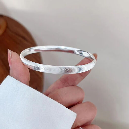 Pure silver 999 cat's eye bracelet for women, solid sterling silver bracelet with sparkling rings, gift for girlfriend during Chinese Valentine's Day, cat's eye 54 rings + certificate, peace and joy, with certificate + bow gift box packaging