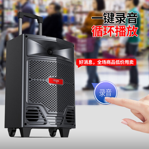 Patriot S63 square dance audio wireless Bluetooth high-power outdoor audio trolley speaker portable heavy bass karaoke stall amplifier megaphone speaker single microphone version