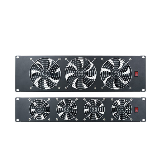 Miyi customized network cabinet cooling fan 19-inch cabinet blind plate lightning protection design 2U3U high wind power 220V fan 1U metal fan blind plate