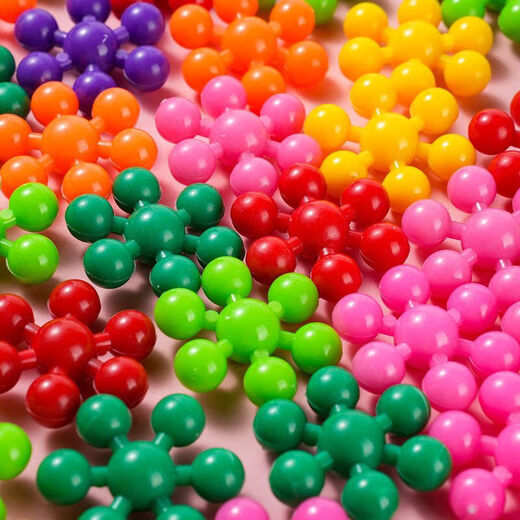 Puzzle boys and girls handmade snowflake hexagonal children's toys thickened plum blossom three-dimensional early education puzzle 378 plum blossom building blocks storage box