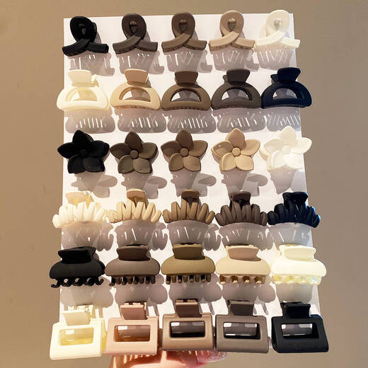 Hair Clip Small Half-tied Hair Clip Women's 2025 New High-end Clip Headgear Shark Clip Fixing Artifact Hairpin Black Coffee 2 Pack Special for Half-tied Hair 1