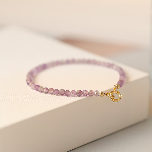 Half a grain of 2025 new amethyst bracelet for women, transfer beads for besties, ins design, thin bracelet gift, faceted tanzanite - suitable for hand circumference of about 14CM