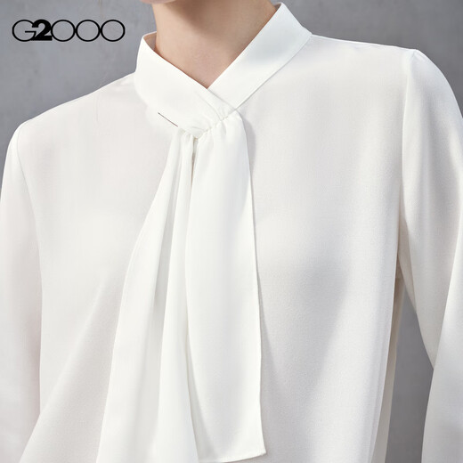 G2000 texture/ribbon design/same style in shopping malls women's 2025 autumn and winter comfortable long-sleeved casual shirt