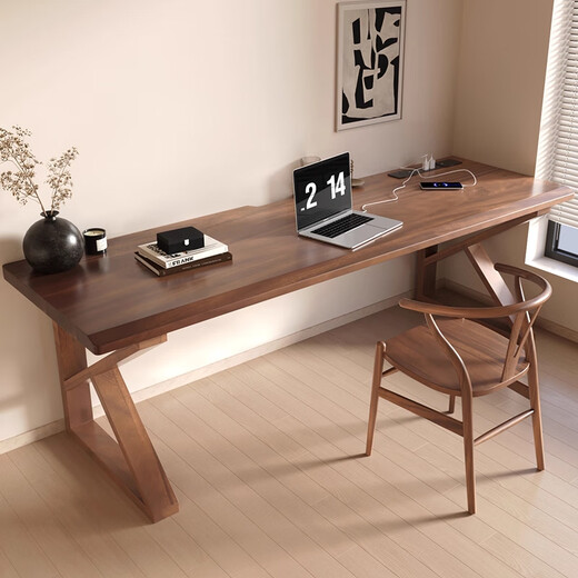 Dream theme all solid wood computer desk bedroom home desk student study table double gaming table long table wall workbench supports color and size customization