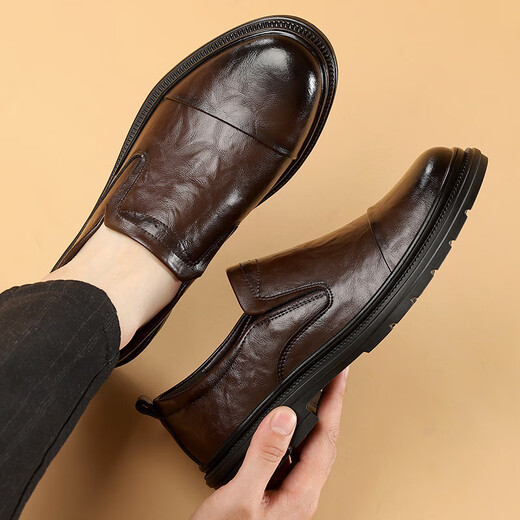 Scarecrow (mexicain) 2025 Nouvelle entreprise de mode masculine Costume formel chaussures en cuir authentique cuir en cuir respirant décontracté sans glissement