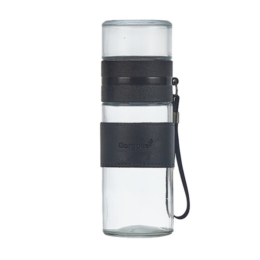 Creative transparent floral tea cup, tea water separation glass, single-layer tea cup, filtered water cup, portable men's and women's cup, tea cup-400ML, one pack