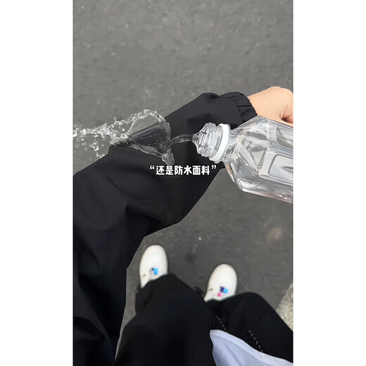 Autumn and winter coats for men 2025 new early autumn trendy clothes handsome early autumn wear tops loose and versatile jacket black autumn essential jacket XL recommended 115-130Jin Jin equals 0.5 kg