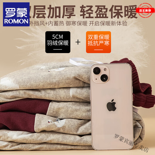 ROMON high-end American workwear down pants for women's outerwear winter new Northeast cold-proof minus 40 degree extreme cold cotton pants Army Green S 80-95Jin Jin equals 0.5 kg