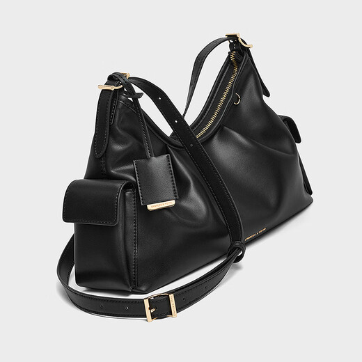 Charles/Keith25 Otoño Nuevo producto Gran capacidad de bolsillo de bolsillo de bolsillo de doble parte