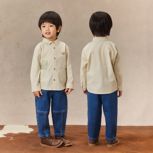 PawinPaw cartoon bear children's clothing 25th autumn new baby boy long-sleeved shirt comfortable jacket Ivory ivory/39 90