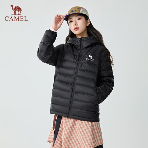 Camel Women's Light Down Jacket 2025 New Thin Fashionable Hooded Warm Men's and Women's Jacket 7002