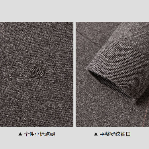 HLA Heilan long-sleeved sweater men's pullover slim and stylish pure wool sweater men winter