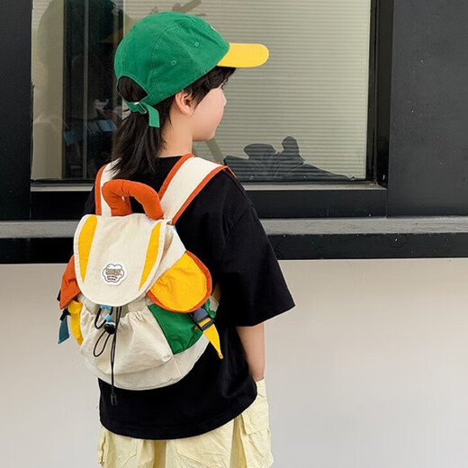 Lugeli parent-child backpack Japanese and Korean simple contrasting color casual backpack boys and girls travel hiking backpack children back to school school bag parent-child mountaineering bag small size