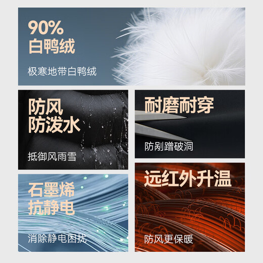 Made in Tokyo 25 winter sports cold-proof MAX hooded bread short down jacket three-proof warm men's and women's jacket black XL