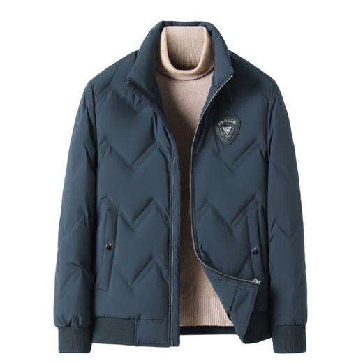 LILANZ's new winter down jacket for men, young and middle-aged fashionable casual stand-up collar short style warm black 6620 thin and light style 3XL 190/108A recommended 175-185Jin Jin equals 0.5kg