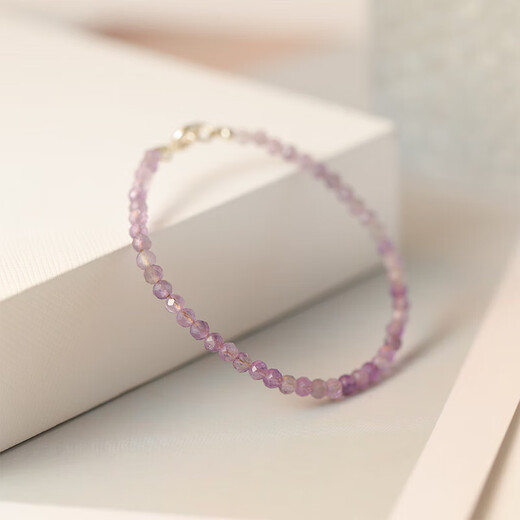 Half a grain of 2025 new amethyst bracelet for women, transfer beads for besties, ins design, thin bracelet gift, faceted tanzanite - suitable for hand circumference of about 14CM