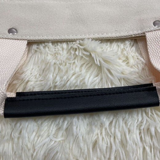 Fantasy commuter lunch box bag for women working bucket bag ins student tutoring portable canvas bag temperament hand-carrying ladies bag square style beige (magnetic buckle at the bag mouth + inner zipper patch pocket)