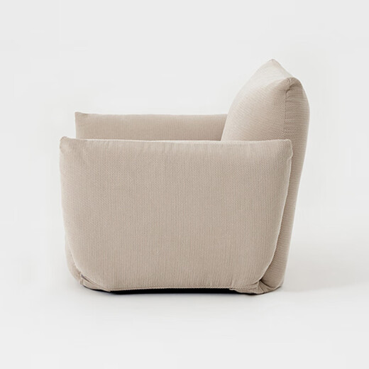 MUJI cushioned sofa, freely adjustable lazy sofa, single/double sofa available for folding bedroom balcony, beige/1 seater