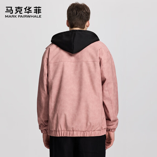 Mark Huafei's personalized design solid color men's leather jacket, versatile, casual, comfortable, wear-resistant, wrinkle-resistant, spring and autumn new fashion men's jacket