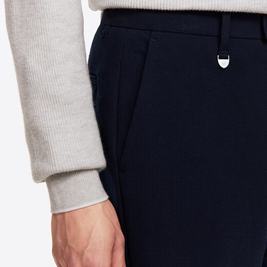 Jiumuwang men's trousers, men's worry-free trousers to keep out the cold, plus velvet version, easy-care straight-leg suit trousers for men in autumn and winter