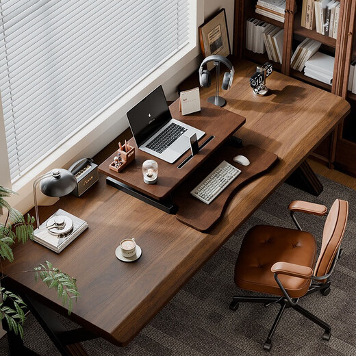 Jiayi solid wood lifting computer table lifting table work table standing work table office desk home computer lifting shelf