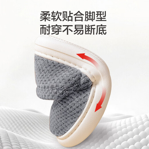 Hecho en Jingdong [cálidos y fríos] zapatillas caseras antideslizantes de lavado de algodón de algodón de algodón tibio.