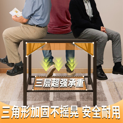 Table fire table household folding dining table multifunctional heating table simple clothes drying in winter complete set of iron art (fire table + desktop + fire quilt) 66cm