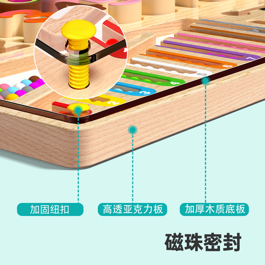 
Puppy Jupiter Montessori Early Education Education Toys Smart Board Baby 0 to 3 years old shape pairing assembled building blocks children's three-dimensional puzzle eight-in-one [Smart Board]